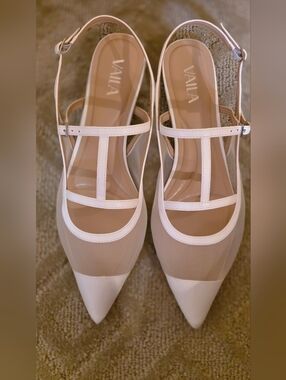 VAILA SHOESWomen's Luna Slingback Flats In White